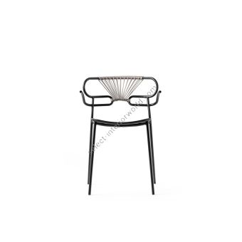 Traba / Chairs / Genoa Met Pu Cross Armchair TR-0048 MET CROSS PU