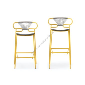 Traba / Outdoor Stools / Genoa Met Pu Cross Stool TR-0049-MET-CROSS-PU
