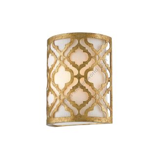 Elstead Lighting / Wall Lights / Arabella Distressed Gold & Ivory Shade