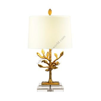 Elstead Lighting / Table Lamps / Audubon Park 1 Distressed Gold with Cream Shade