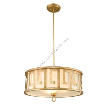 Elstead Lighting / Pendant Lights / Lemuria 3 Duo-Mount Large Distressed Gold & Ivory Shade