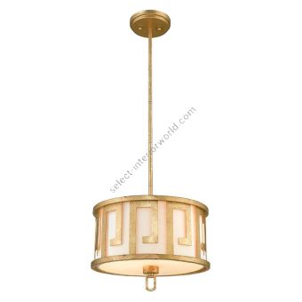 Elstead Lighting / Pendant Lights / Lemuria 2 Medium Distressed Gold & Ivory Shade