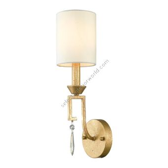 Elstead Lighting / Wall Lights / Lemuria Distressed Gold & Ivory Shade