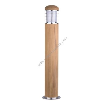 Elstead Lighting / Outdoor Bollard Lights / Poole 1 Teak and Stainless Steel