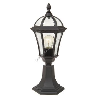 Elstead Lighting / Outdoor Pedestal Lights / Ledbury 1 Lantern Black