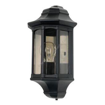 Elstead Lighting / Outdoor Wall Lights / Newbury Half Lantern Black