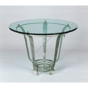 Round Dining Table with Glass Top HF2015TA-140 by Officina Ciani