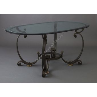 Dining Table from Wrought Iron HF2031TA Conchiglia by Officina Ciani