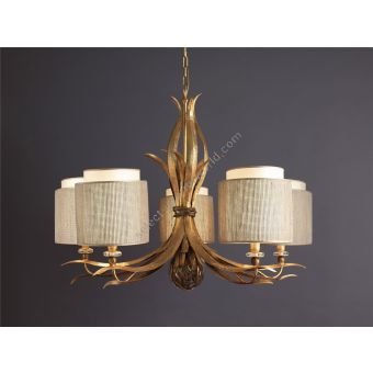 Officina Ciani / Chandeliers / with Iron Rolled Leaves HL1005CH-5 Timeless