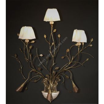 Officina Ciani / Wall Sconces / Applique in Hammered Iron HL1008WA-3 Rami