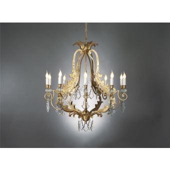 Officina Ciani / Chandeliers / Wrought Iron with Crystals HL1055CH-10