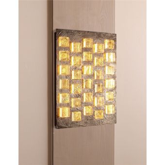 Officina Ciani / Wall Sconces / Bronze with Glass Cube HL1075WA Dama