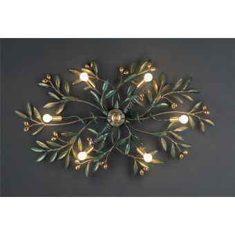 Officina Ciani / LED Ceiling Lights / in Iron and Brass HL1095PL-6 Olivo