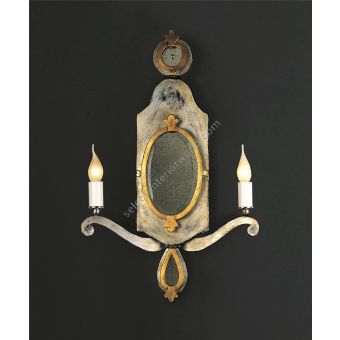 Officina Ciani / Wall Sconces / Iron with Antiqued Mirror HL1111WA-2 Delphi