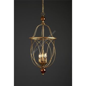 Officina Ciani / Pendants & Suspension Lights / Iron Rod HL1114CH-3 Palla ambra