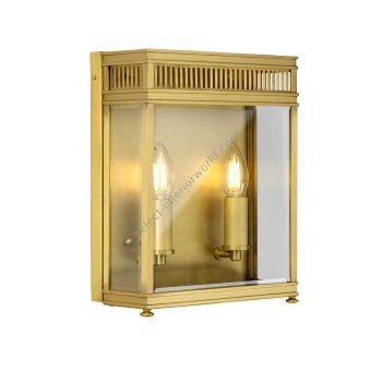 Elstead Lighting / Outdoor Wall Lights / Holborn 2 Medium Half Lantern Brushed Brass