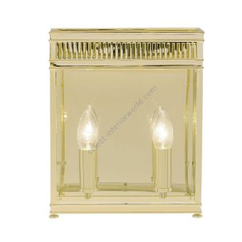 Elstead Lighting / Outdoor Wall Lights / Holborn 2 Medium Half Lantern Polished Brass