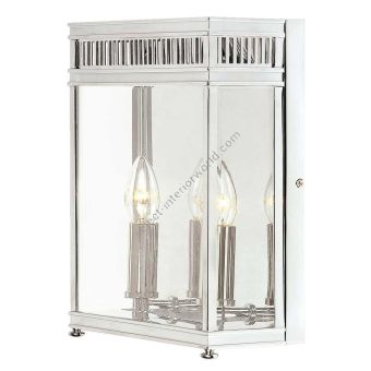 Elstead Lighting / Outdoor Wall Lights / Holborn Half Lantern Medium Polished Chrome