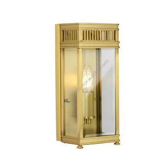 Elstead Lighting / Outdoor Wall Lights / Holborn Small Half Lantern Brushed Brass