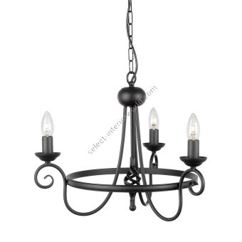 Elstead Lighting / Chandeliers / Harlech 3 Black
