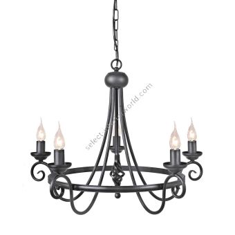 Elstead Lighting / Chandeliers / Harlech 5 Black