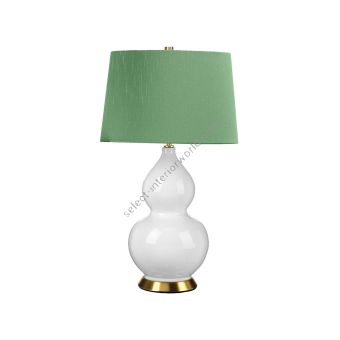 Elstead Lighting / Portable & Desk Lamps / Isla 1 Aged Brass & Okra Green Shade