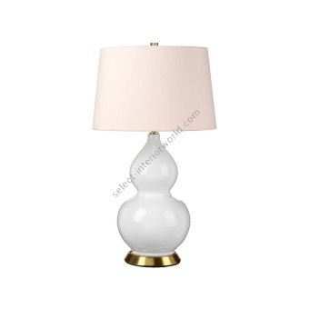 Elstead Lighting / Table Lamps / Isla 1 Aged Brass with Ballerina Pink Shade
