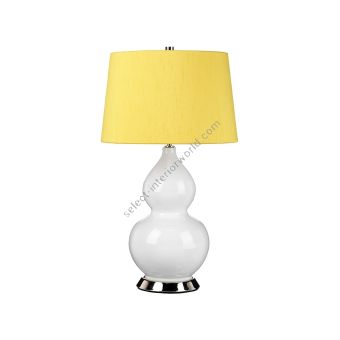 Elstead Lighting / Table Lamps / Isla 1 Polished Nickel with Celadine Yellow Shade