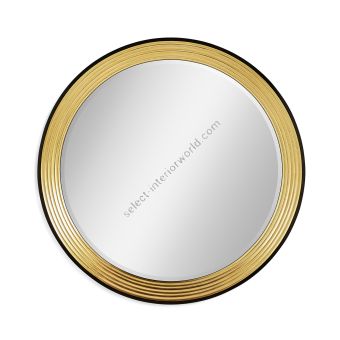 Jonathan Charles / Contemporary Circular Recessed Gilded Mirror / 494462-GIL