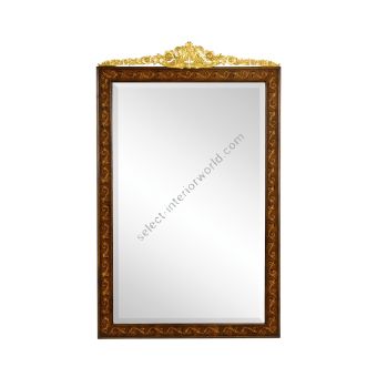 Jonathan Charles / Louis XVI Style Inlaid & Gilded Rectangular Mirror