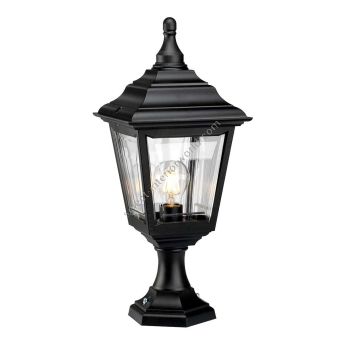 Elstead Lighting / Outdoor Pedestal Lights / Kerry 1 Porch Black