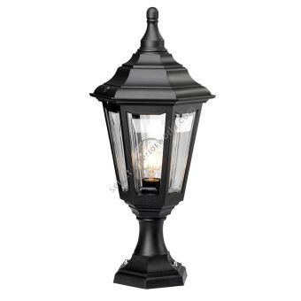 Elstead Lighting / Outdoor Pedestal Lights / Kinsale 1Porch Lantern Black