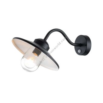 Elstead Lighting / Outdoor Wall Lights / Klampenborg  Lantern with PIR Black