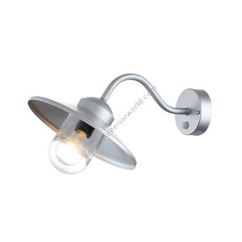 Elstead Lighting / Outdoor Wall Lights / Klampenborg 1 Lantern with PIR Silver
