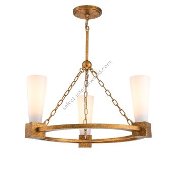 Elstead Lighting / Chandeliers / Kristy 3 Distressed Gold