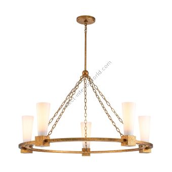 Elstead Lighting / Chandeliers / Kristy 5 Distressed Gold