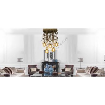 Mechini / Chandeliers / Bohemian Crystal and Lamp Shades L-Braid-R/5+2