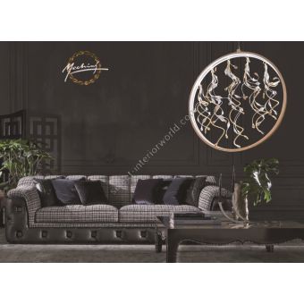 Mechini / Chandeliers / Wrought Iron with Clear Bohemian Crystal L-Girò-1 / Led