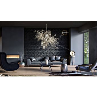 Mechini / Chandeliers / Clear and Coloured Bohemian Crystal L-MEK10/10