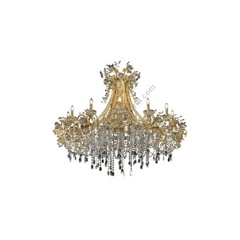 Mechini / Ceiling Lights / Clear and Coloured Bohemian Crystal 15 Lights L800/15