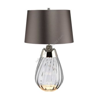 Elstead Lighting / Table Lamps / Lena Small Smoke-tinted Glass & Slate Shade