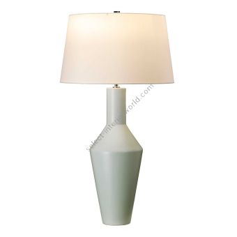 Elstead Lighting / Table Lamps / Leyton 1 Pale Sage Green with Ivory Shade