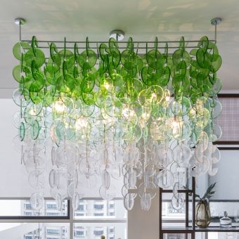 Glass & Glass Murano / Chandeliers / Tondi LNA 1402 Custom Project