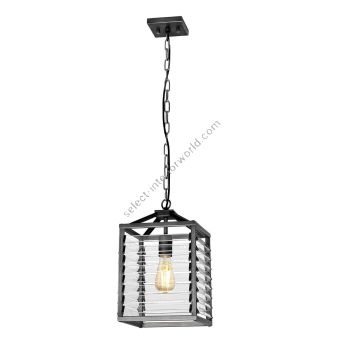 Elstead Lighting / Pendant Lights / Louvre 1 Painted Gunmetal