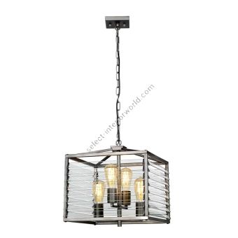Elstead Lighting / Chandeliers / Louvre 4 Painted Gunmetal