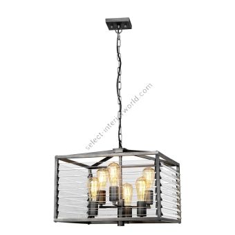 Elstead Lighting / Chandeliers / Louvre 6 Painted Gunmetal