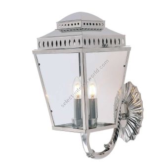 Elstead Lighting / Outdoor Wall Lights / Mansion House 3 Light Lantern Polished Nickel