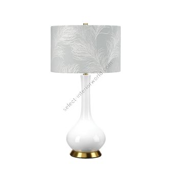 Elstead Lighting / Table Lamps / Milo 1 Aged Brass & White & Blue