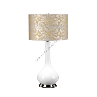 Elstead Lighting / Table Lamps / Milo 1 Polished Nickel & White-Yellow
