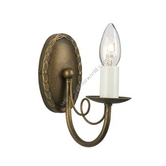 Elstead Lighting / Wall Lights / Minster Black & Gold Patina